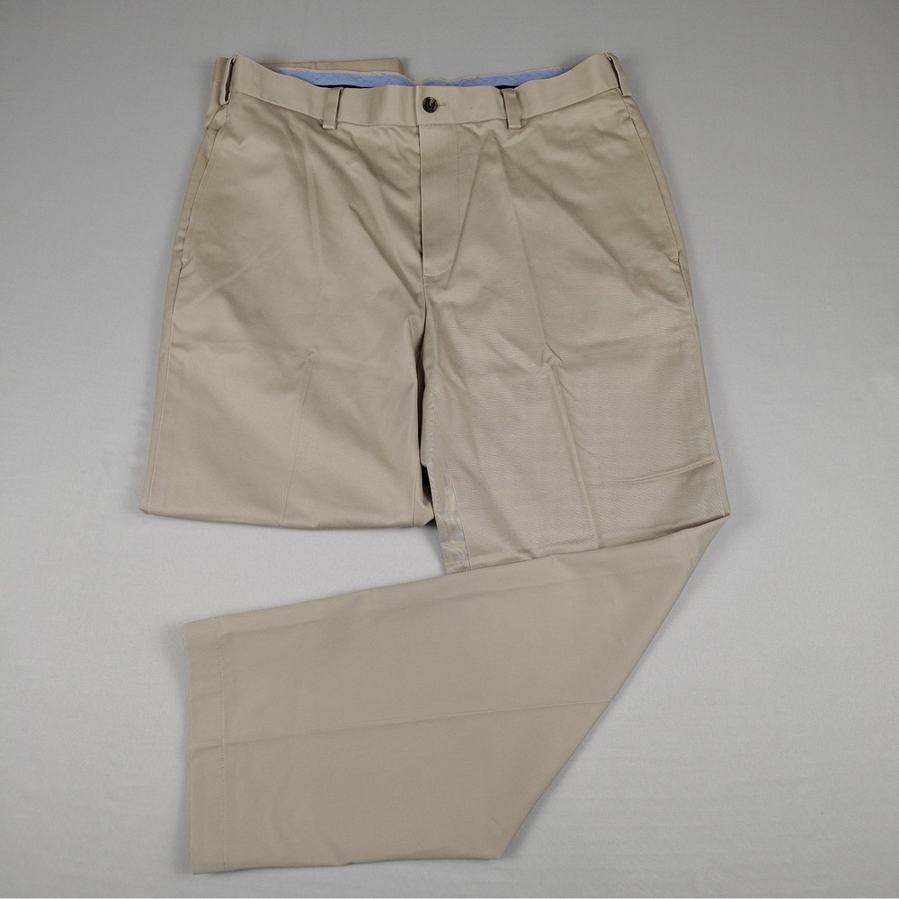 Brooks Brothers Lightweight Advantage Chino Clark Mens 34x28 Khaki Cotton Pants